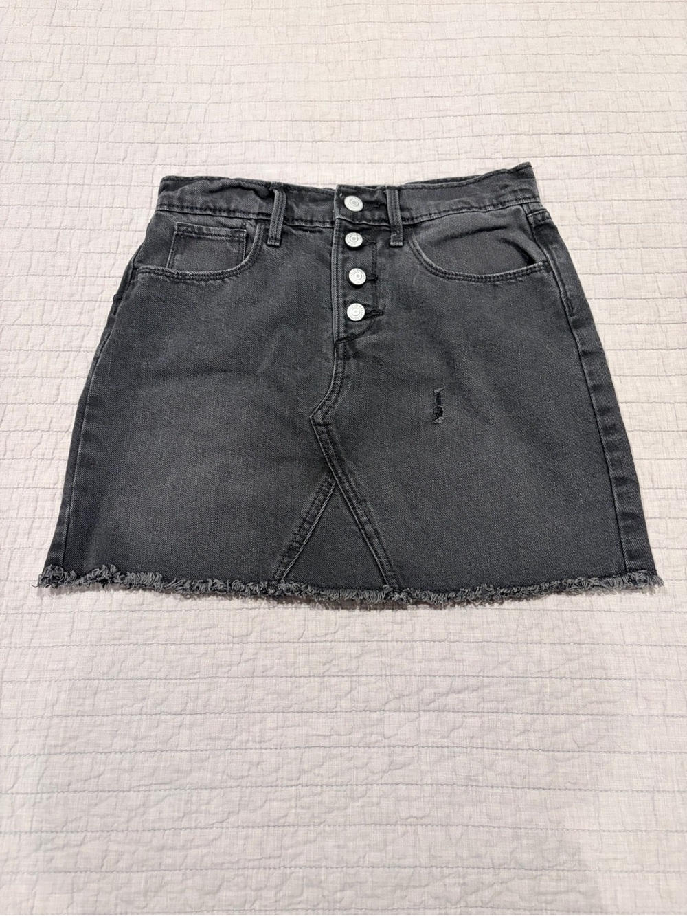 Old Navy Black Denim Mini Skirt Girls Large (10-12)